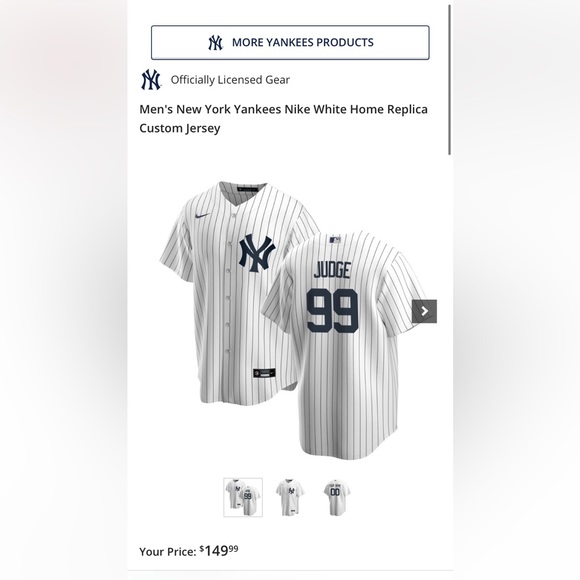 New York Yankees Aaron Judge Jersey mens small